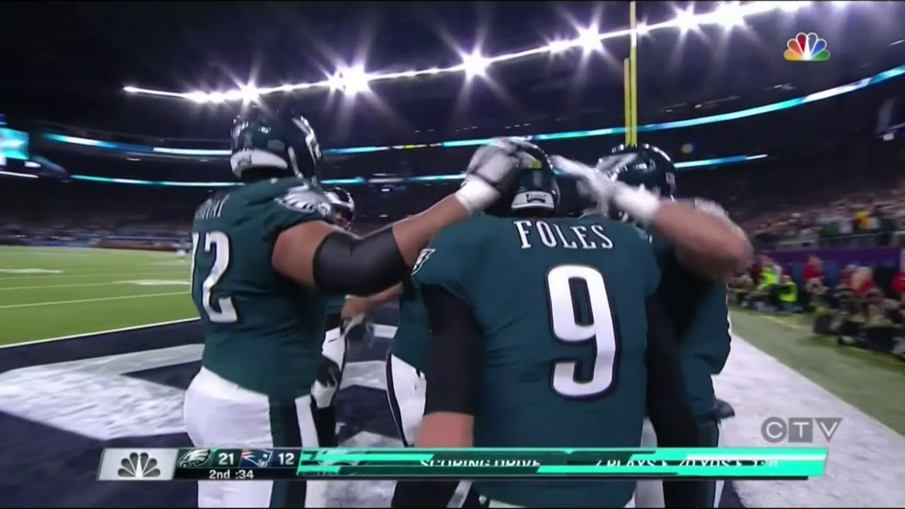 philadelphia eagles trey burton trick play to nick foles | superbowl 52 | nick foles touchdown catch