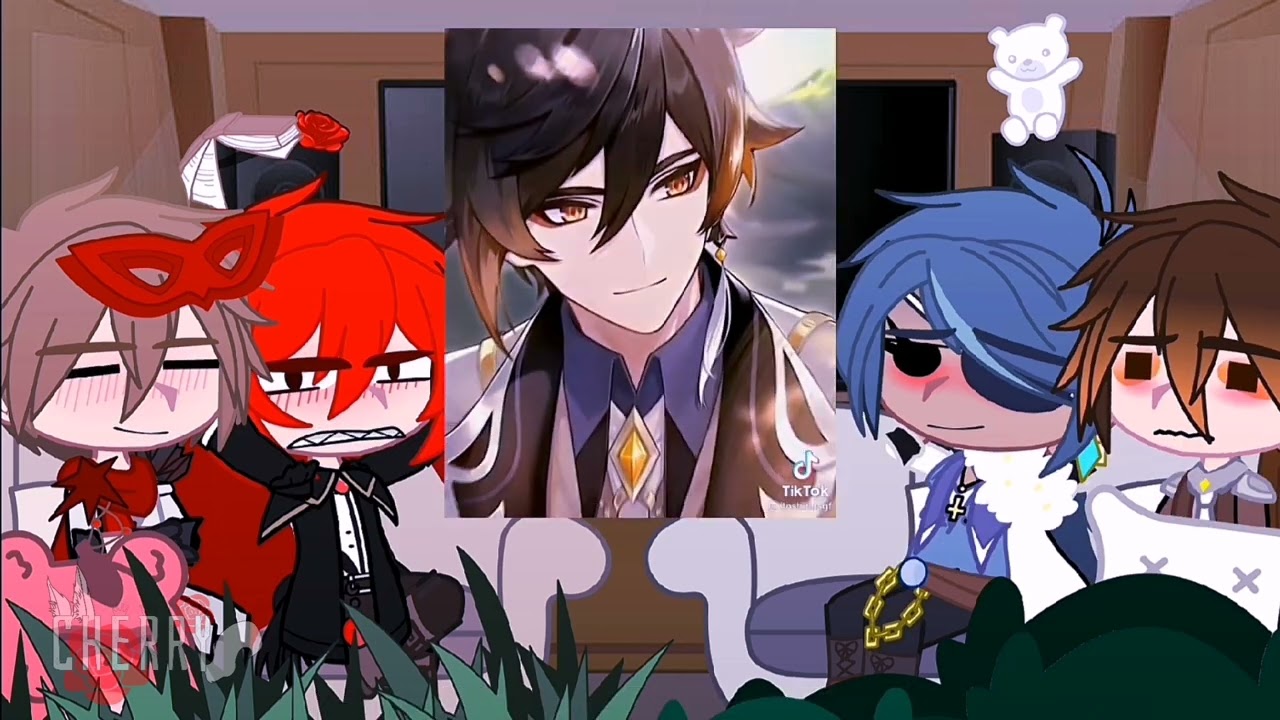 Characters react to Zhongli | Reaction Video :) | New!