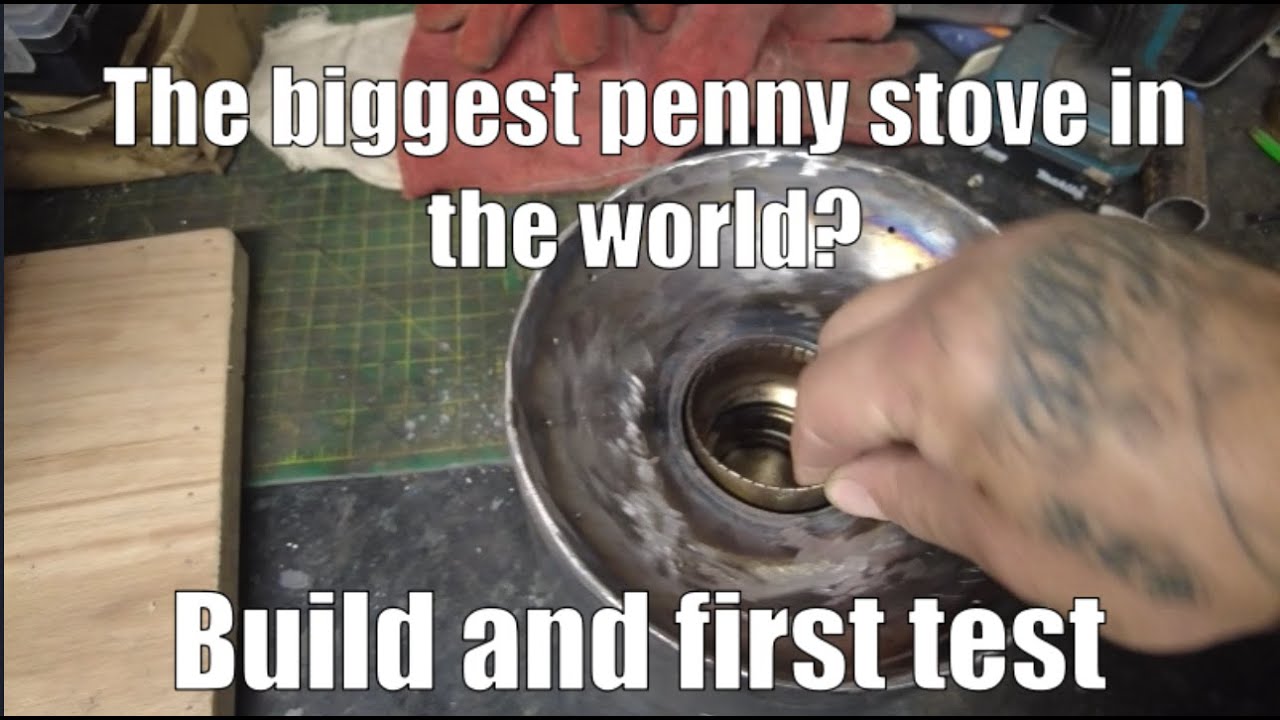 The biggest penny stove in the world? Oversized alcohol stove build