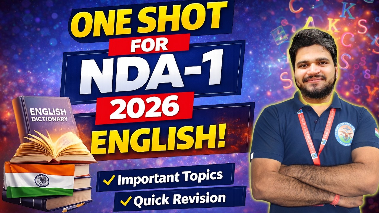 English for NDA 2026 | NDA English One Shot | NDA 1 2026 Live Classes | NDA Exam Preparation Videos