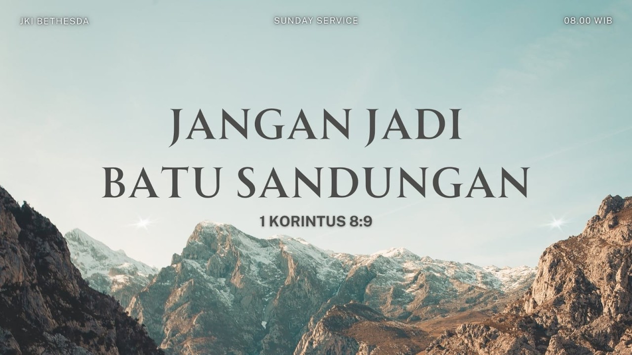 IBADAH RAYA JKI BETHESDA UNGARAN MINGGU, 15 MARET 2026 | 08.00 WIB