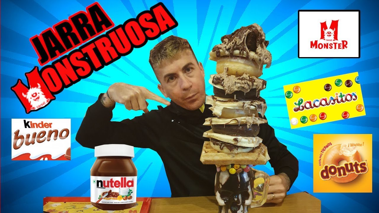 el RETO de la JARRA MONSTRUOSA X2 IVANFOOD 15.000KCAL FREAKSHAKE GIGANTE KINDER BUENO y NUTELLA