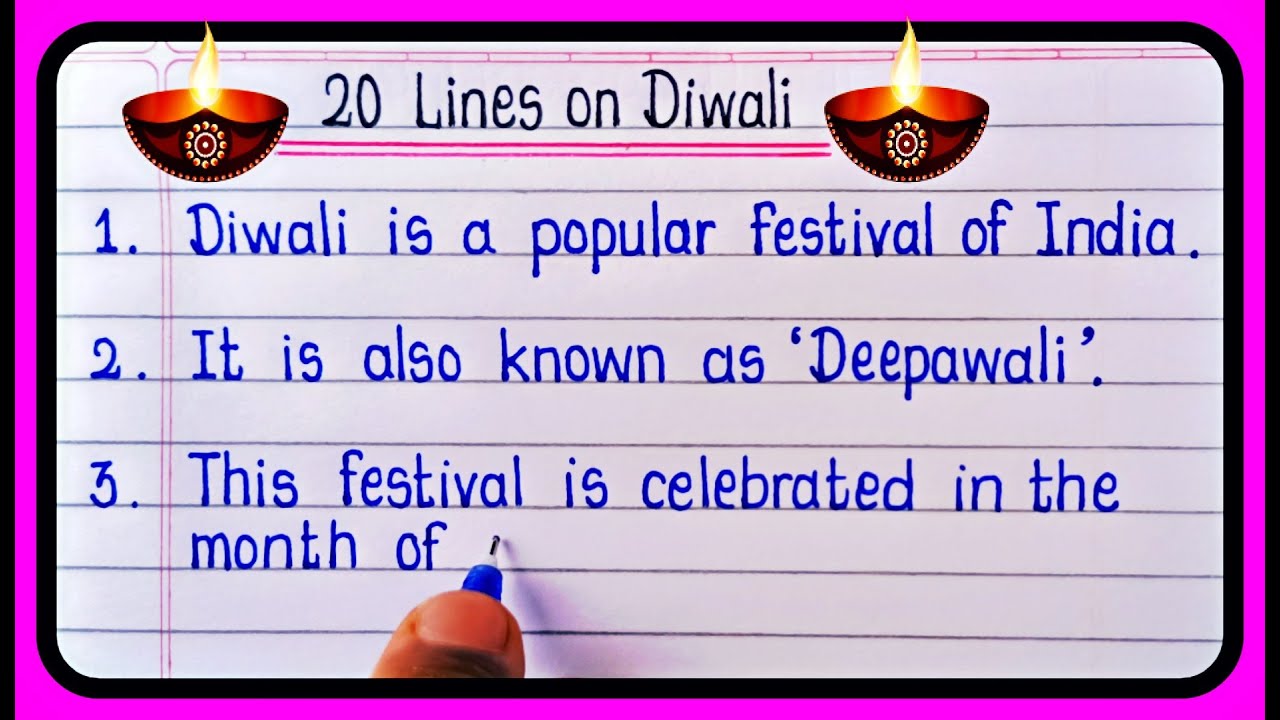 20 Lines on Diwali in English | Diwali Essay in English 20 Lines | Essay on Diwali