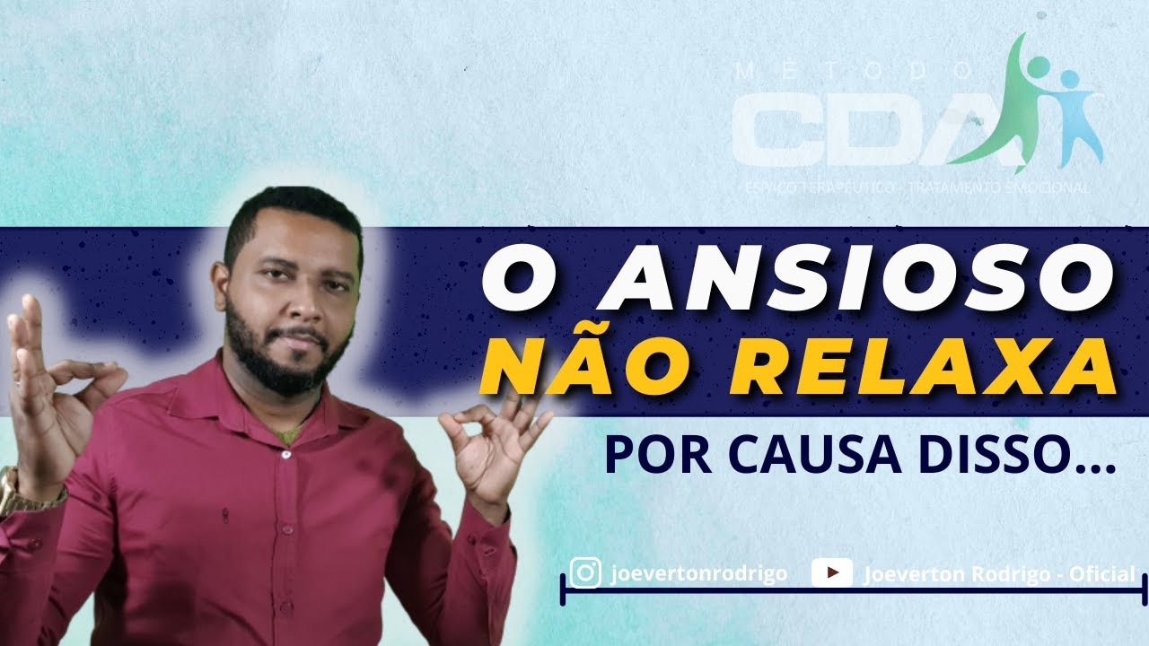 VOC&Ecirc; PRECISA APRENDER A RELAXAR IMEDIATAMENTE!