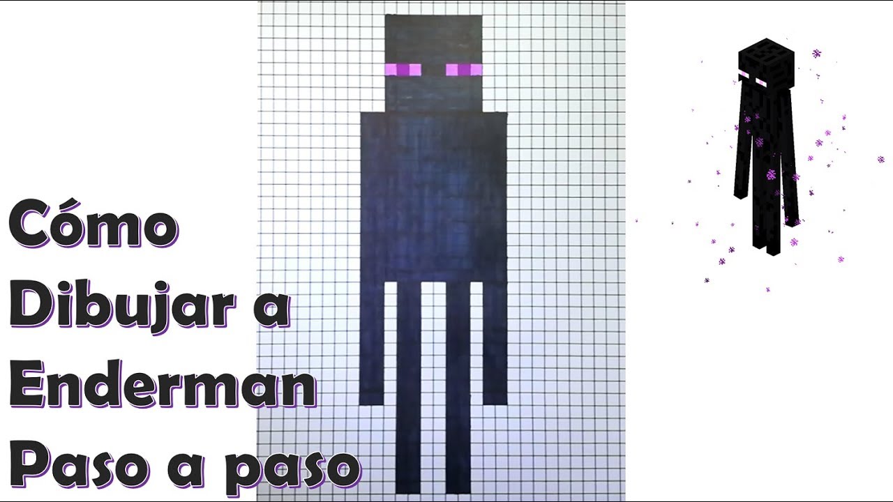 Dibujando a Enderman en 8 bit o Pixel Art! PASO A PASO