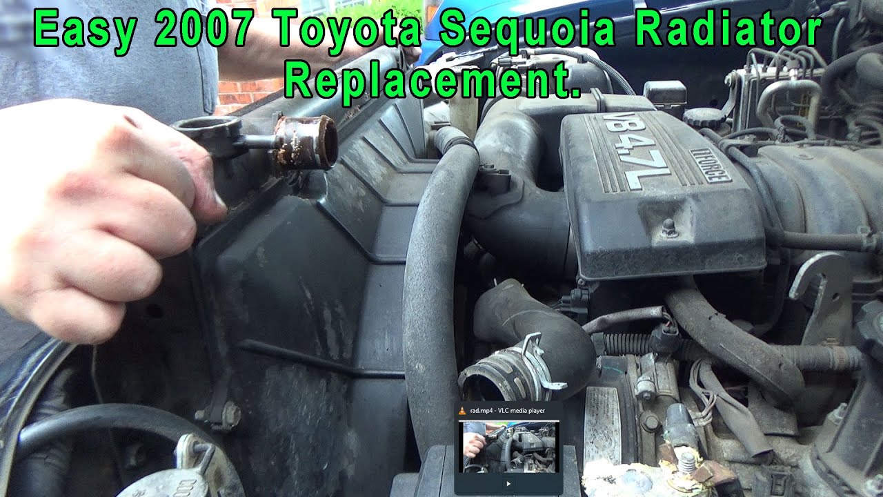 Easy 2007 Toyota Sequoia Radiator Replacement.