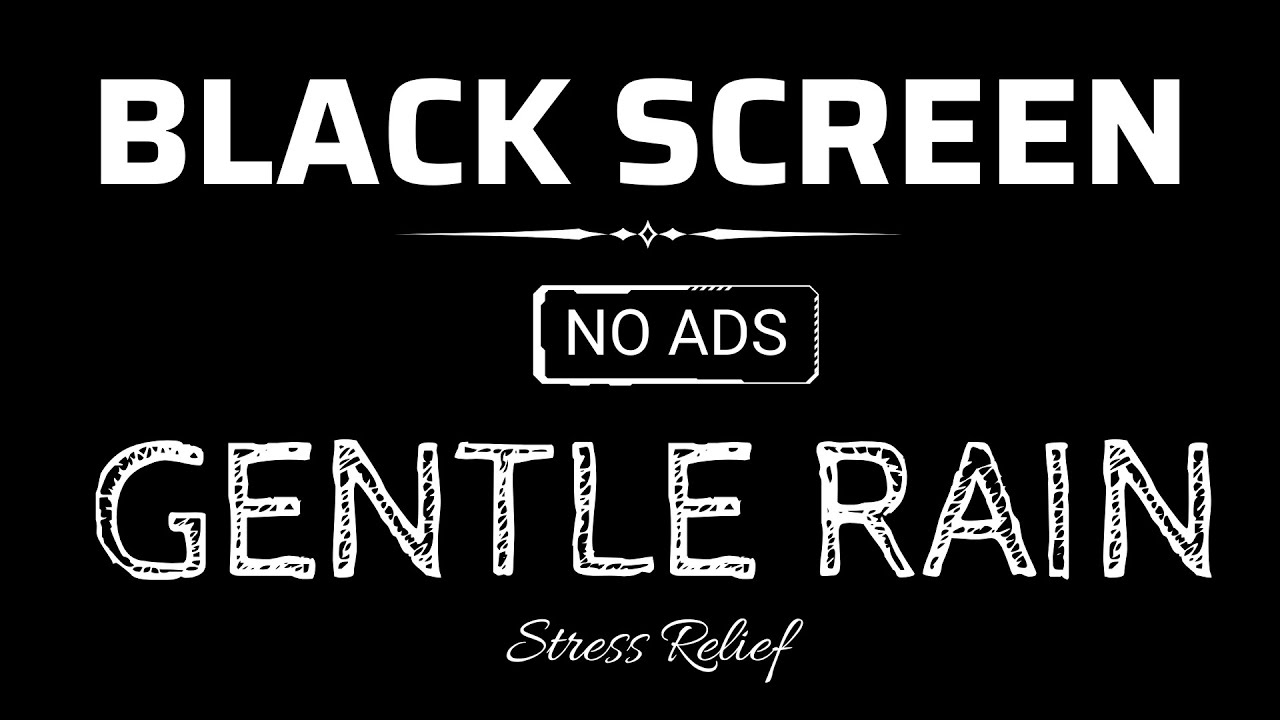 Deep Sleep Rain Sounds All Night | Black Screen Gentle Rain for Stress Relief & Full Night Rest