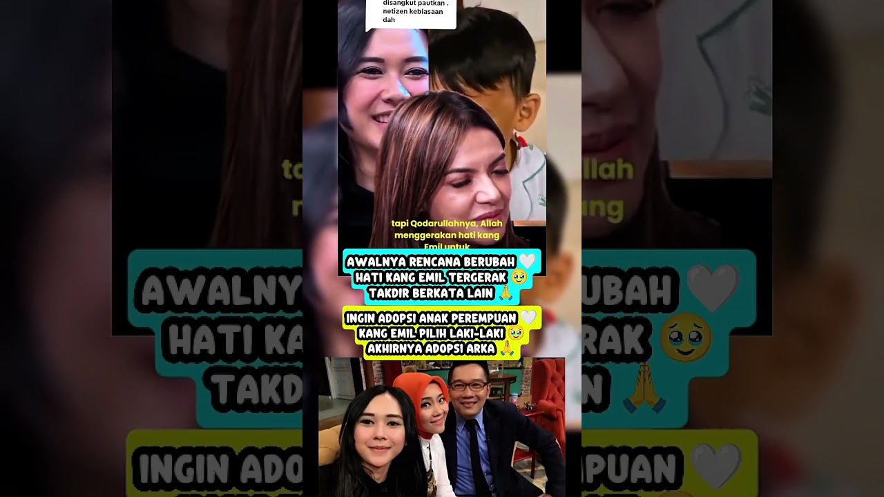 &ldquo;Awalnya Ingin Anak Perempuan, Bu Cinta & Kang Emil Akhirnya Adopsi Arka 🤍🥹&rdquo;