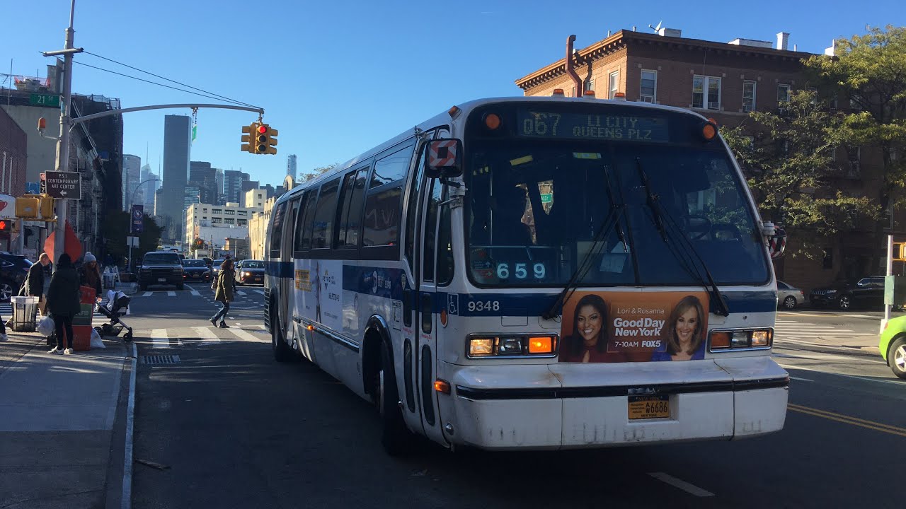 ᴴᴰ MTA Bus: 1996 NovaBus RTS #9348 On The Q67 Bus @44th Road & 21st Street