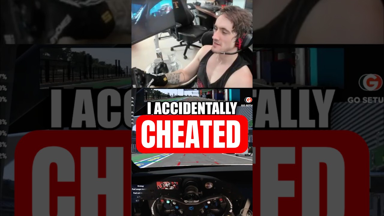 How I Accidentally CHEATED To Win #shorts #simracing #cheating #glitch #acc #win