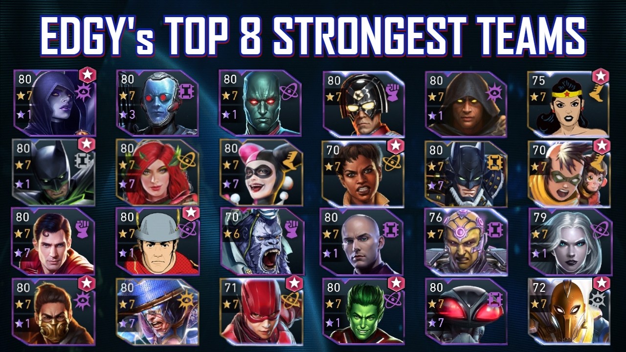 ТОП-8 САМЫХ БЫСТРЫХ КОМАНД (Менее 30 секунд!) Injustice 2 Mobile