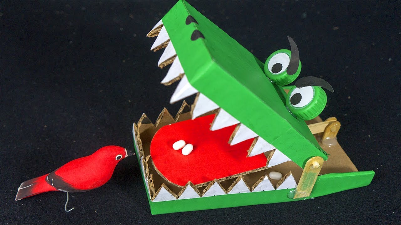 Proyectos con cart&oacute;n - Incre&iacute;ble Trap Monstruo