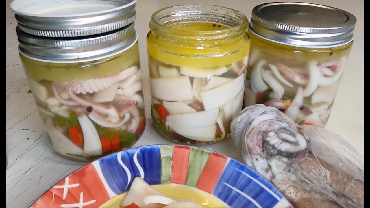 Squid fishing & pickling squid.