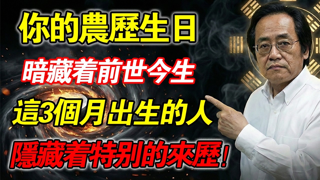 倪海廈  農曆生日代表你的前世今生，這3個月出生的人最爲特別，快看看你是什麼命吧！#倪海廈 #中醫養生 #五行 #經方