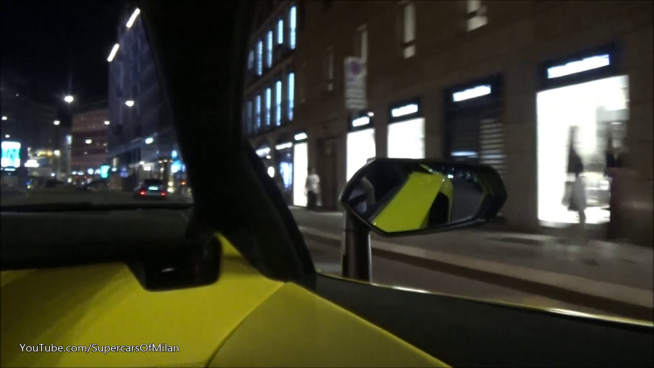 Onboard Lamborghini Aventador 50th Anniversary Roadster in Milan!