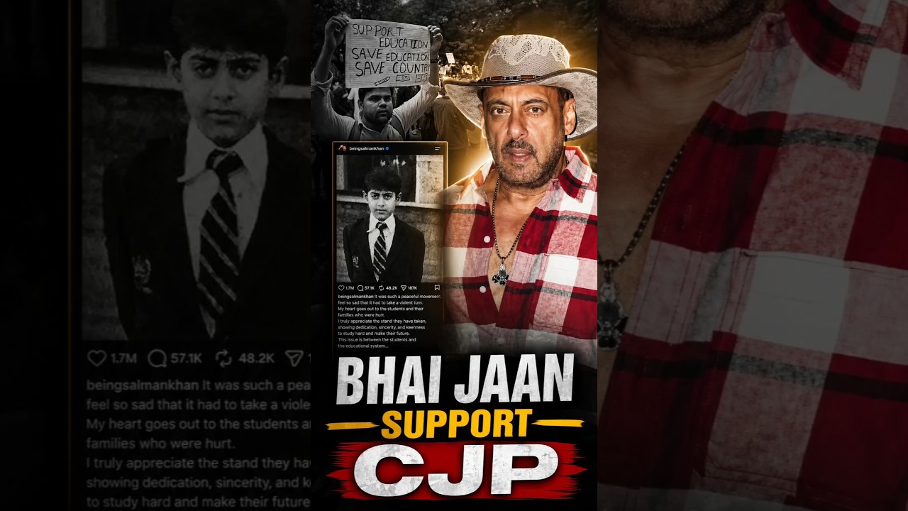 Salman Khan supports student protests 🔥🔥🔥#salmankhan #Bollywood #shorts #ytshorts #cjpprotest