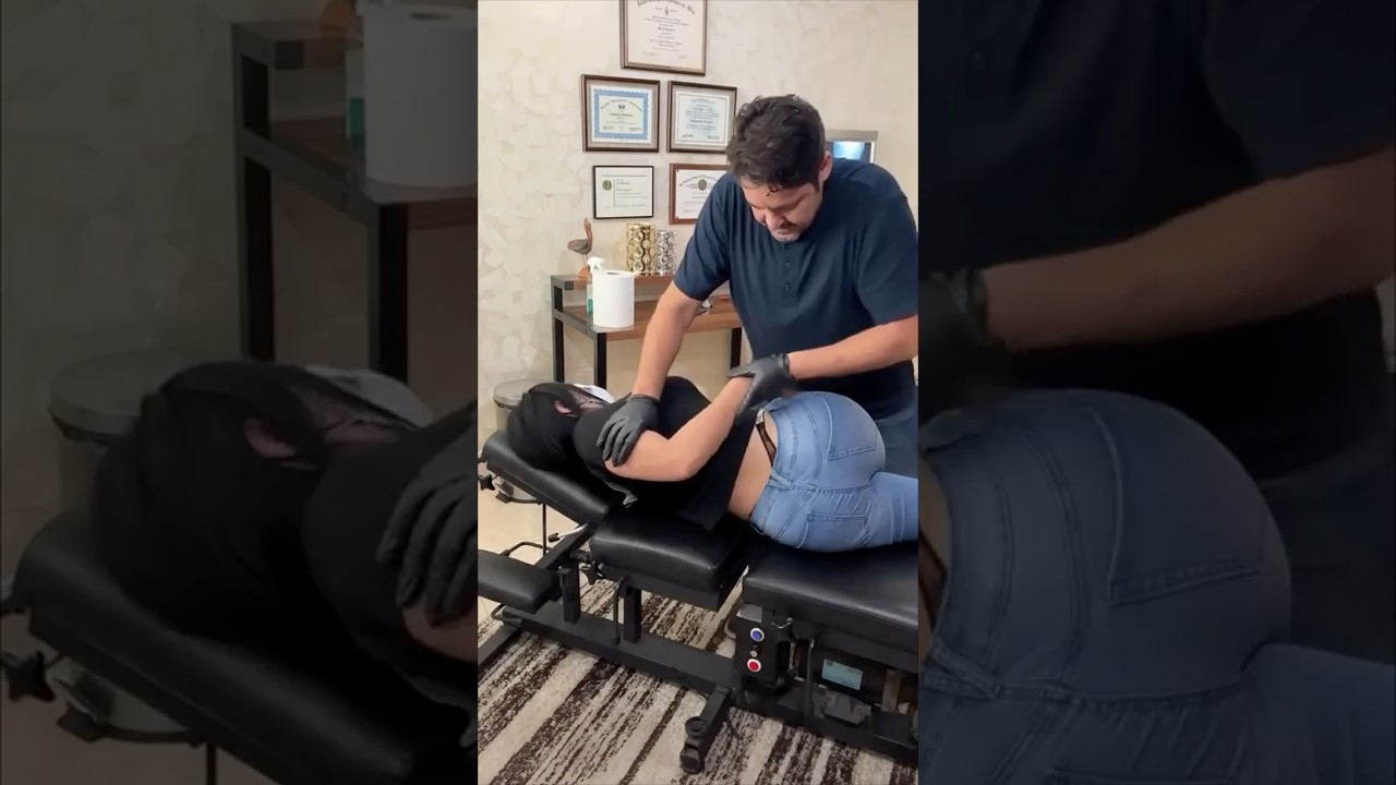 Mira Como Ajusta un Quiropráctico Pacientes con Dolor de Espalda Baja Lumbar
