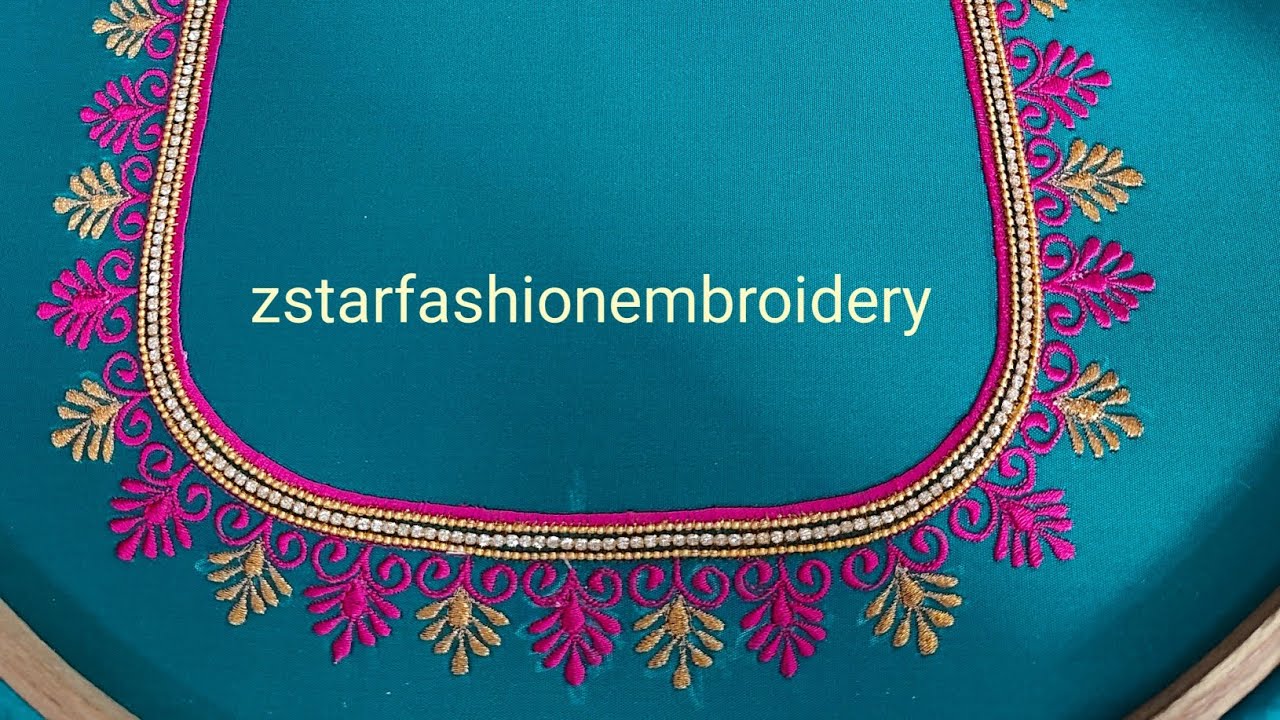 Simple machine embroidery designs #zstarfashionembroiderydesigne #wedding #art #embroidery 