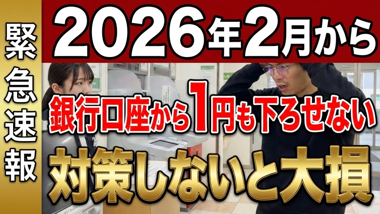 【緊急】2026年から銀行口座が終了？認知症で1円も下ろせなくなる衝撃の事実！47万円以上損する前に絶対やるべき「新・凍結対策」が凄すぎる