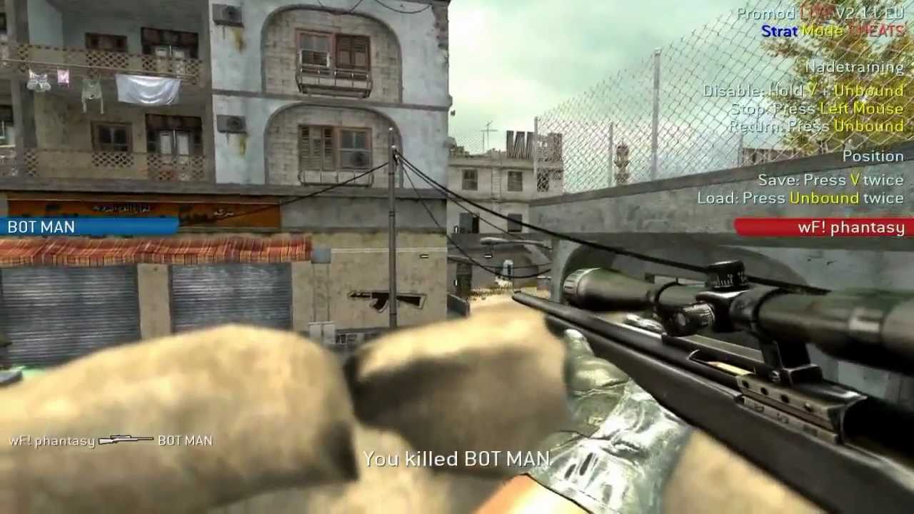 CoD4 Promod Tutorial - Crash (Nades & Wallbangs) (PC)