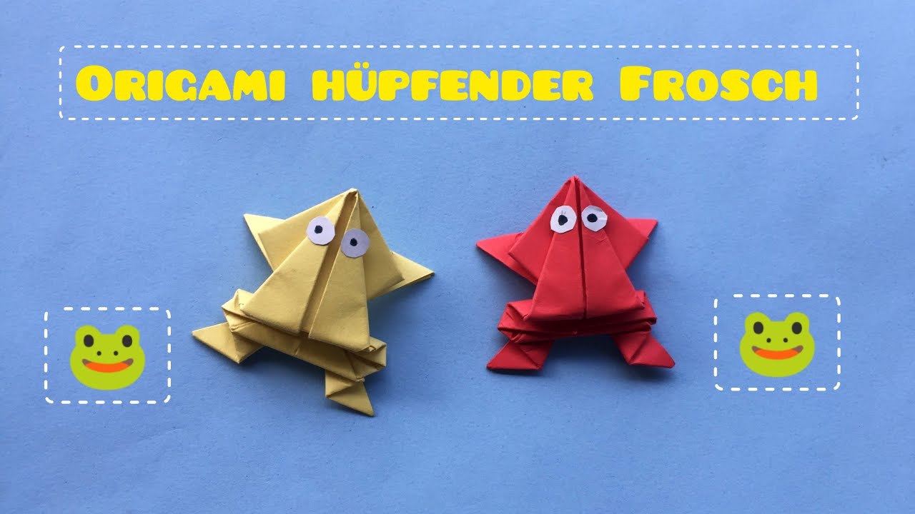 Origami Frosch - Origami Jumping Frog - Hüpfender Frosch - Origami Einfach