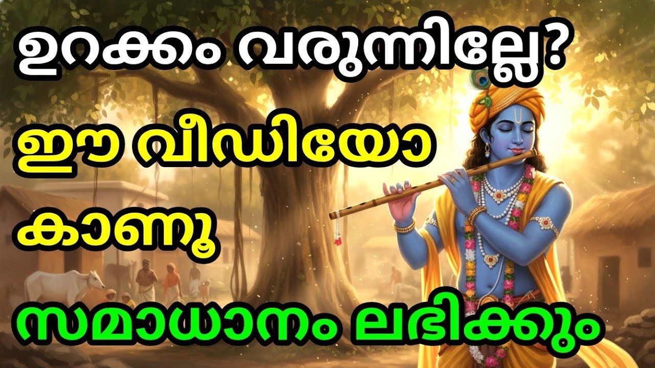 ഉറക്കം വരുന്നില്ലേ? ഈ വീഡിയോ കാണൂ, സമാധാനം ലഭിക്കും Gita Upadesham | bhagavad githa by Krishna
