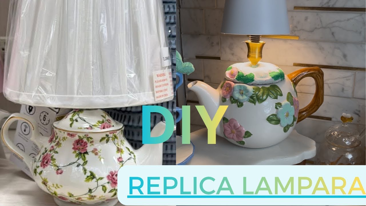DIY inspirado en famosa lámpara🫖 de  HomeGoods / DIY económico 