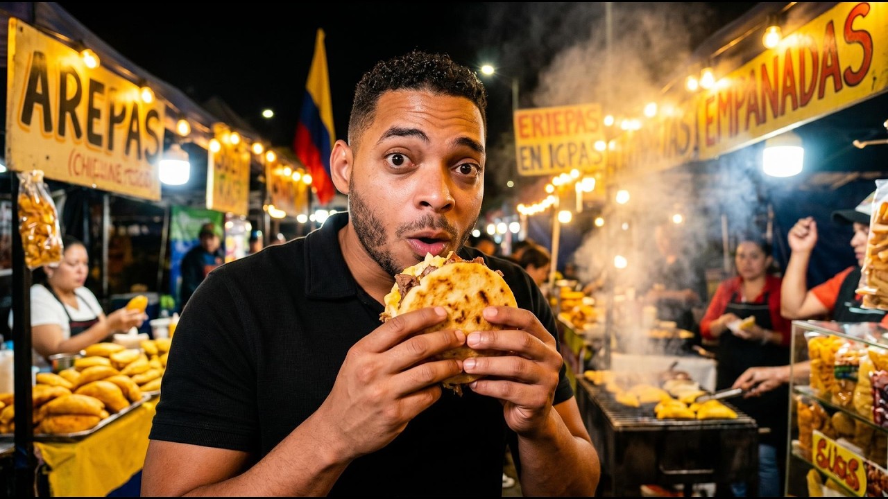 Comida Callejera Nocturna en Bogotá Colombia 🇨🇴| ¿ vale la pena? 