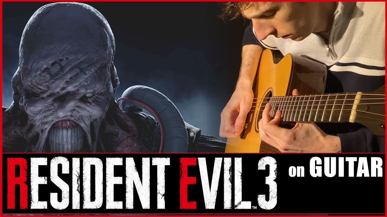 RESIDENT EVIL 3 NEMESIS -  SAVE ROOM THEME - FREE FROM FEAR - ON GUITAR