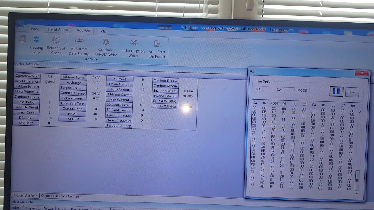 Samsung AQV09PSBN Error E471 Outdoor EEPROM error part1