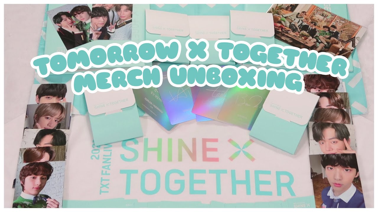✨ Распаковка мерча SHINE X TOGETHER с TXT FANLIVE 2021 (мини-ПК, книга рассказов, сумка, футболка...