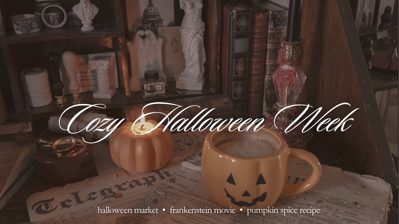 видеоблог • Уютная неделя Хэллоуина 🎃 Хэллоуинский рынок, фильм «Франкенштейн», рецепт тыквенного...