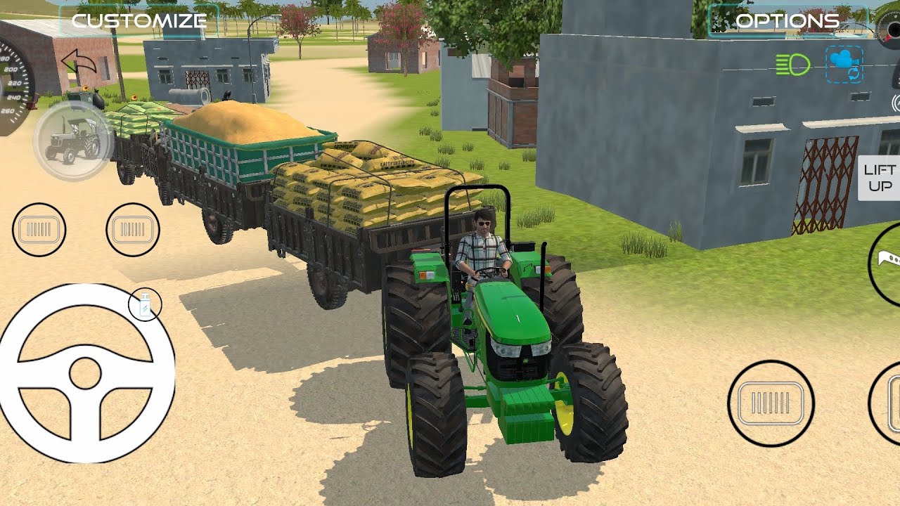 indian tractor simulator game ( John Deere tractor 4x4) 