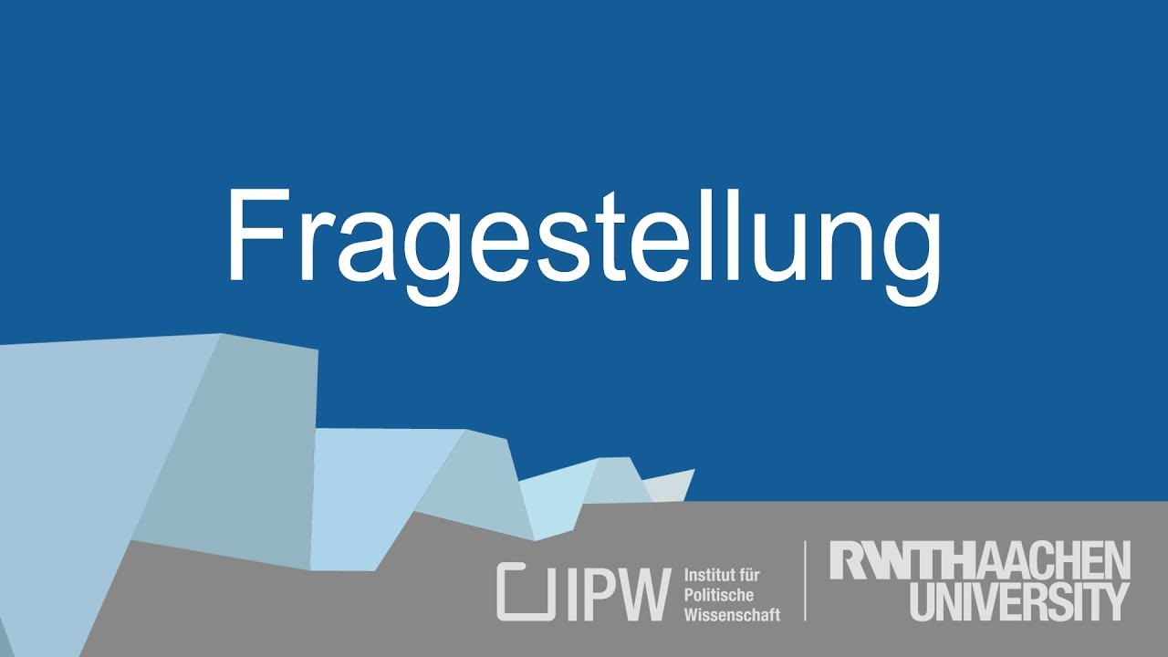 Wie finde ich eine Fragestellung für meine wissenschaftliche Arbeit?