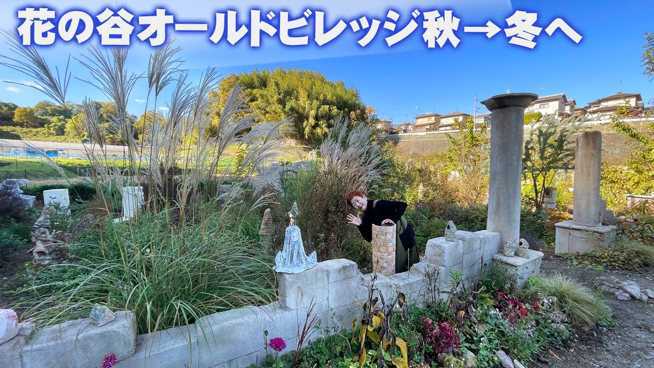 【花の谷オールドビレッジ】秋のオープンガーデンから一ヵ月経過した庭の様子と冬に向けての手入れのポイント【モルタル造形】