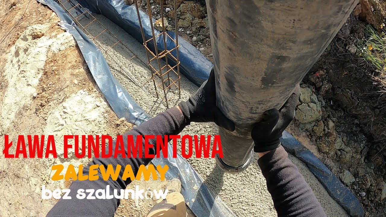 Jak zalać ławę fundamentową bez szalunku? - Beton B25 W8