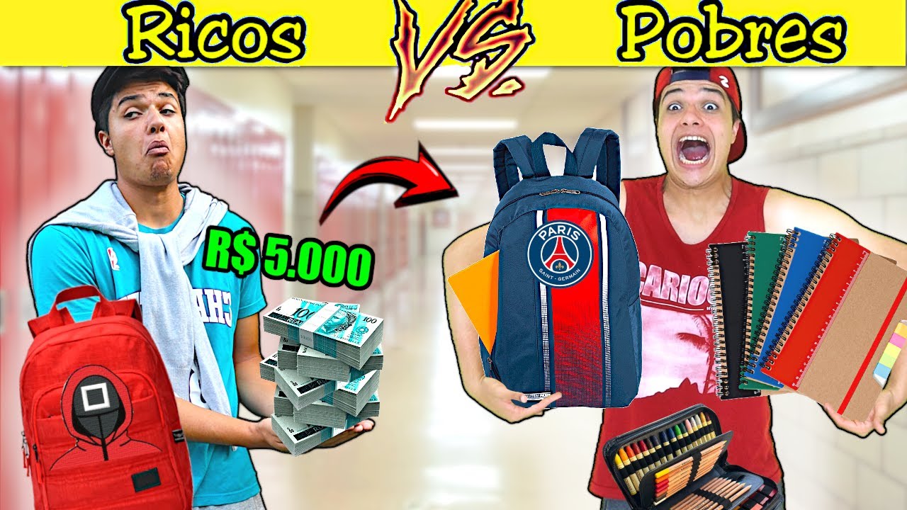 RICOS VS POBRES comprando MATERIAL ESCOLAR 2026 DE 5.000 REAIS #182