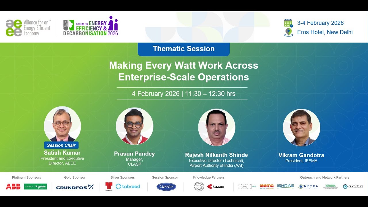 Thematic Session: Making Every Watt Work Across Enterprise-Scale Operations