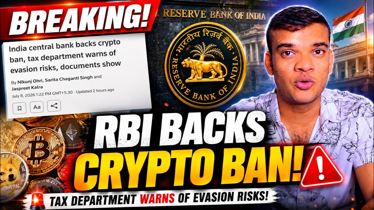 🚨Breaking: RBI Backs Crypto Ban, Tax Department Warns Investors!