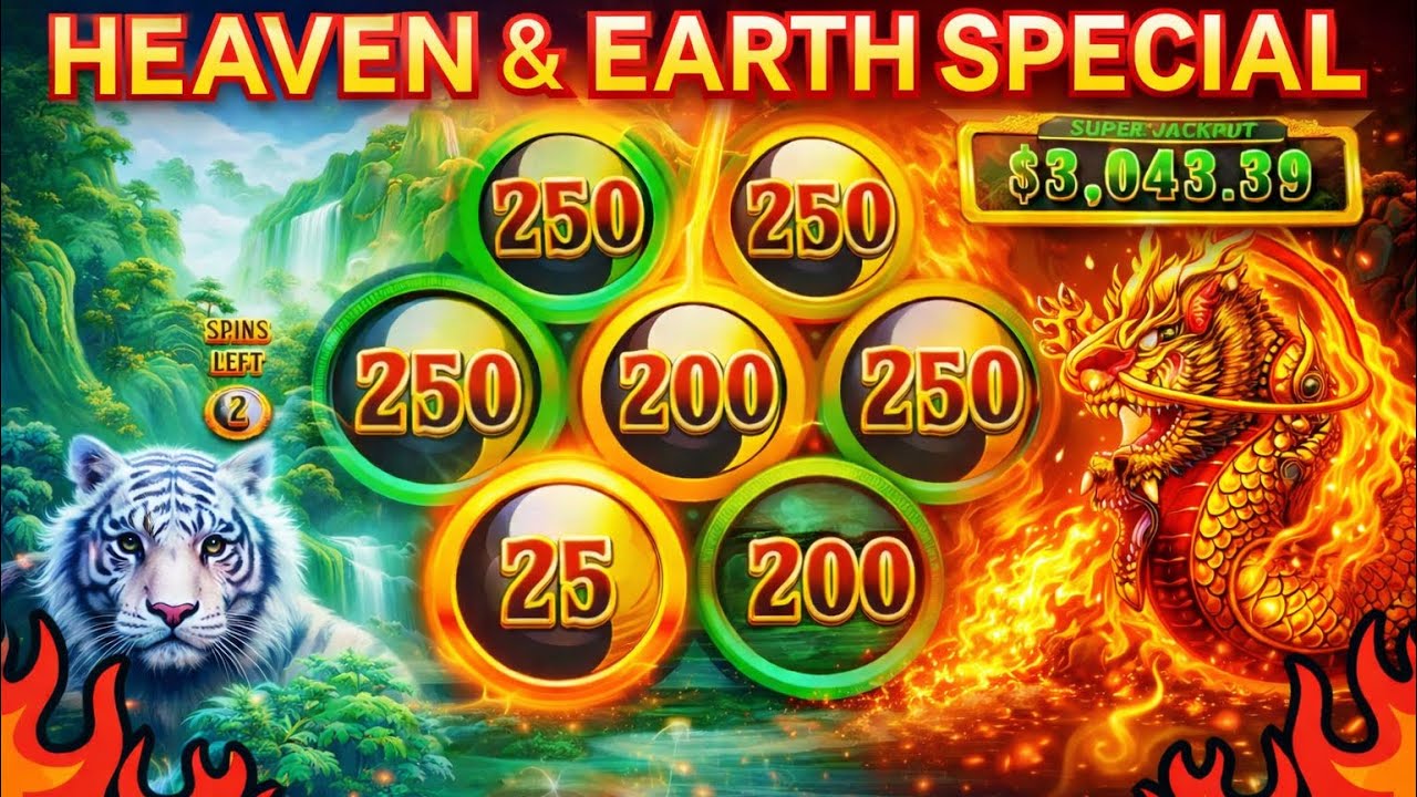 Heaven & Earth Pokies 💥 15 Bonus Features | Big Action Highlights