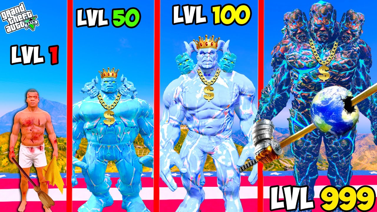 FRANKLIN Growing BIGGEST ICE GOD HULK In GTA 5!