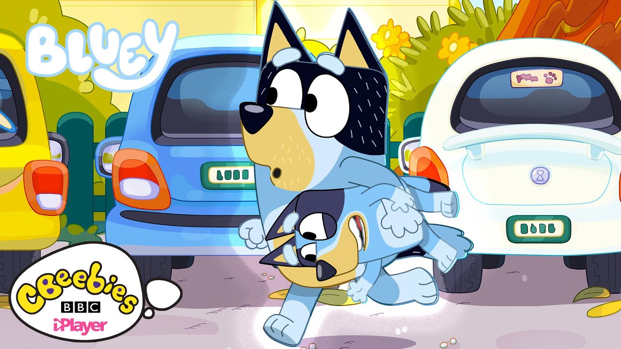 Bluey & Bingo Go To School | Daddy Dropoff | CBeebies | #BackToSchool