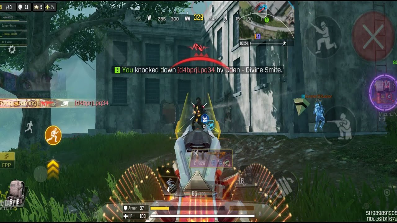 ODEN GUN SKILL || Cod Mobile Battle Royale Gameplay