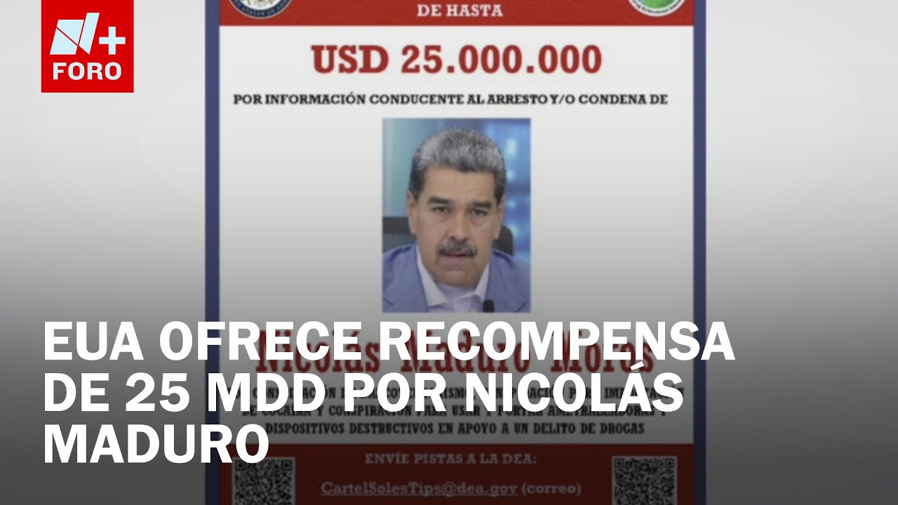 &iexcl;25 Millones por Maduro! DEA ofrece recompensa por el presidente de Venezuela - Las Noticias