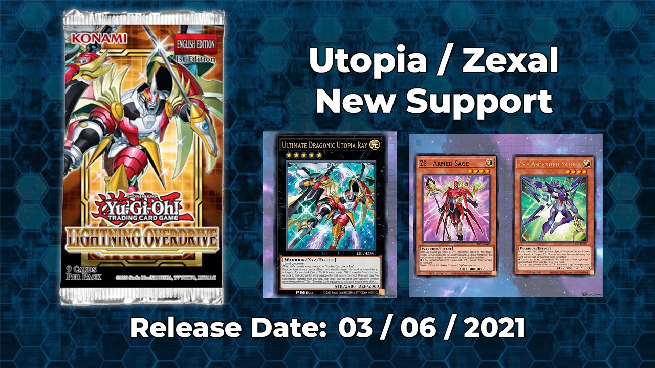 New Utopia Zexal Cards Lightning Overdrive Yu-Gi-Oh!