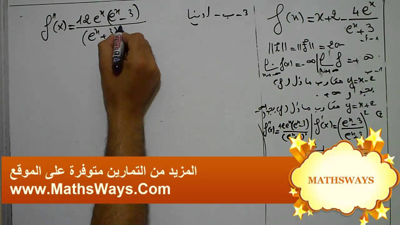 تصحيح حول الدوال العددية من امتحان وطني تجريبي - الرياضيات