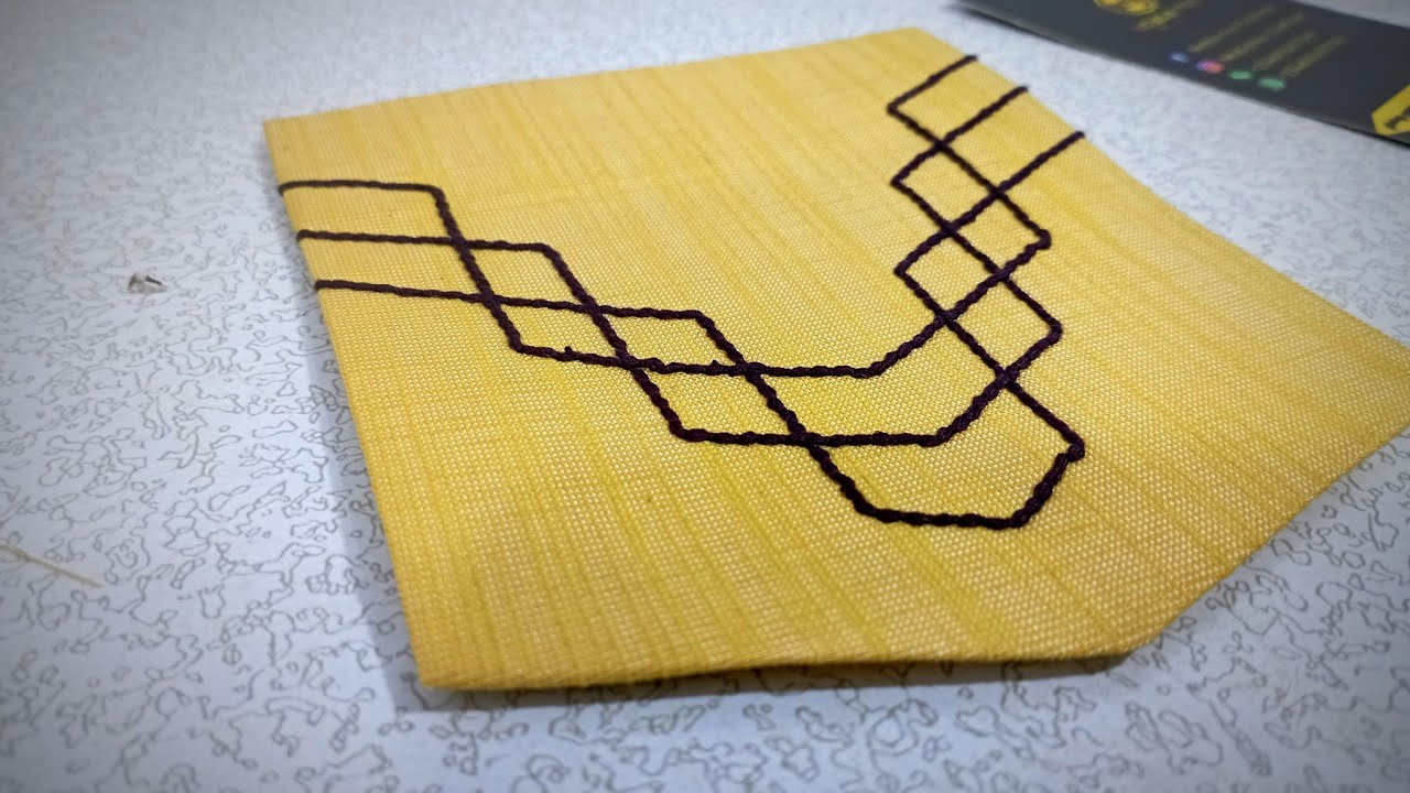 Use your straight sewing machine to design pocket/   #threading #pocket