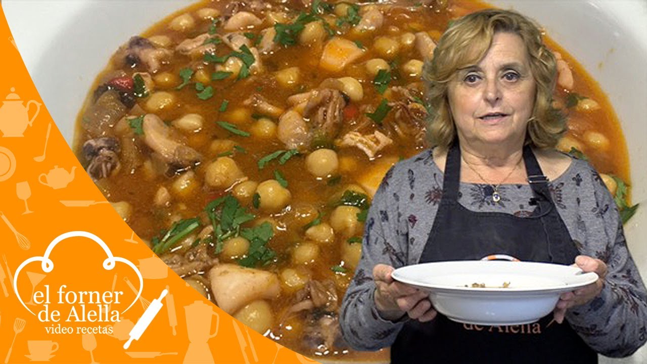 Garbanzos con chipirones