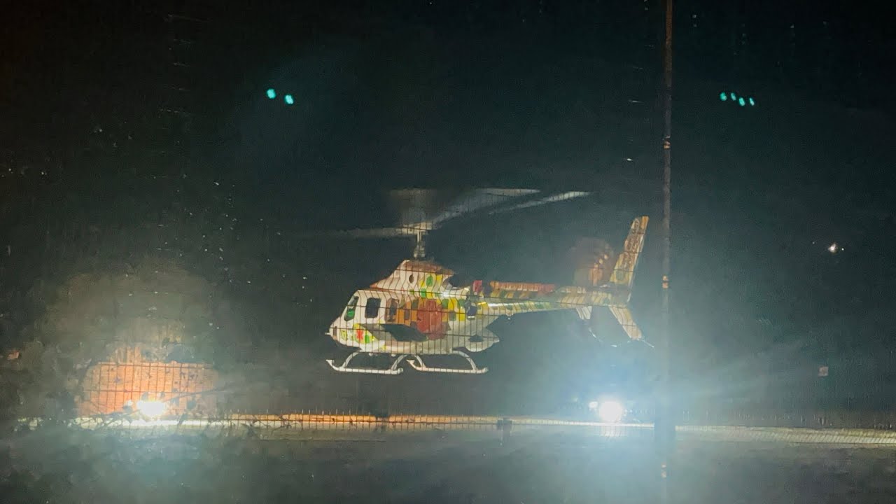 ROCKET HEMS BELL 222 (Pride of Limpopo) departing from Polokwane hospital. 🚁