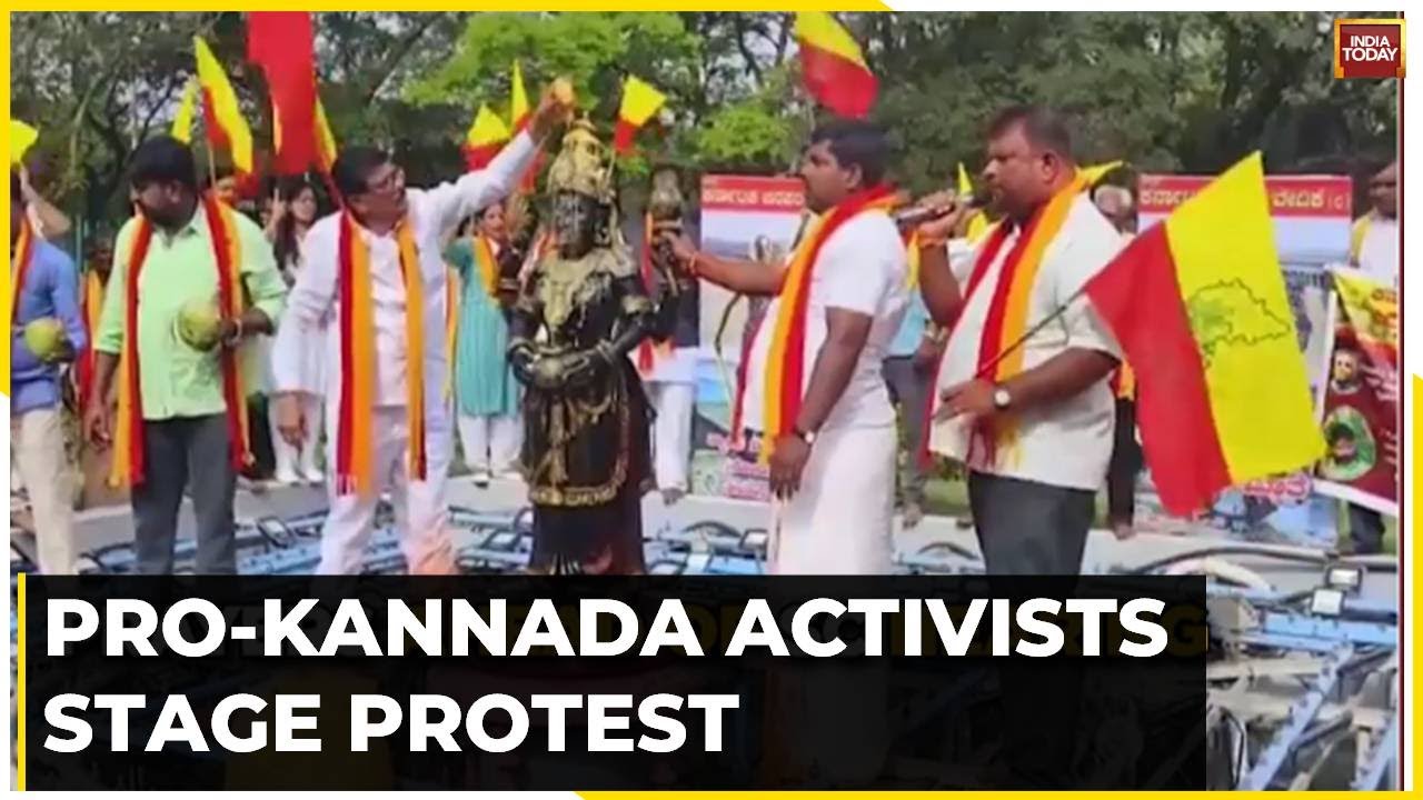 WATCH | Pro Kannada Activists Stage Protest In Mandya Over Cauvery Water Issue